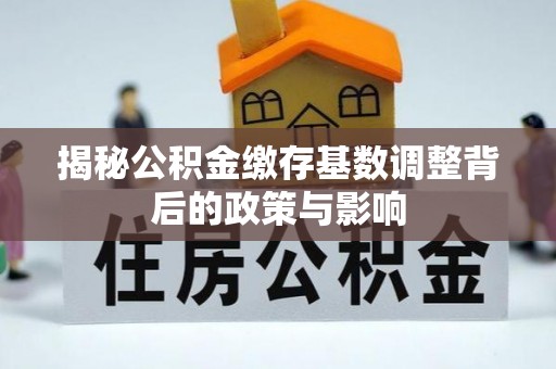 涟源揭秘公积金缴存基数调整背后的政策与影响